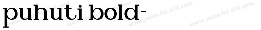 puhuti bold字体转换